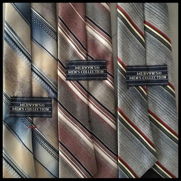 Vtg Mervyn’s Men’s Collection 3” Striped … - Picture 3 of 4